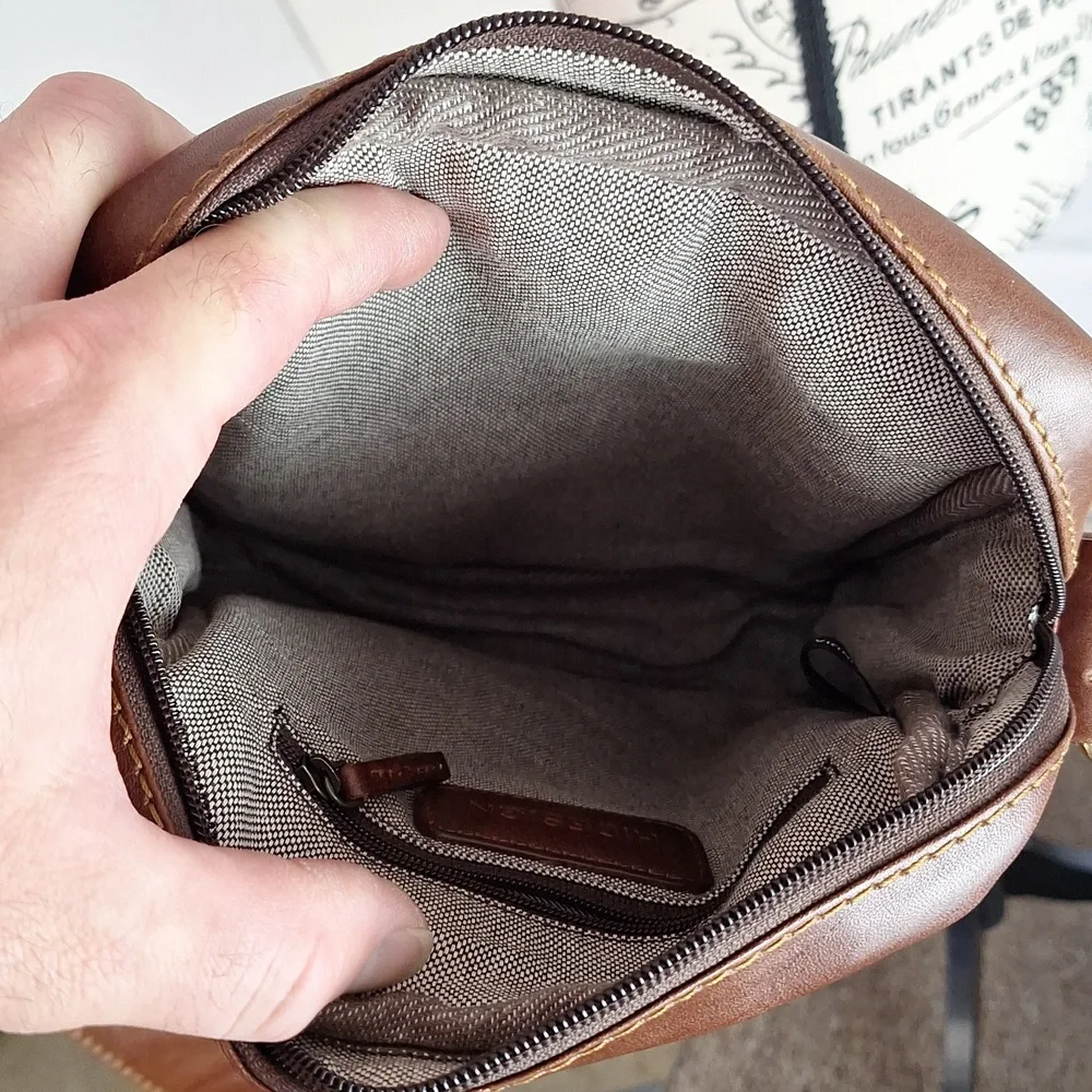Hide Sign Leather Crossbody Messenger Bag
